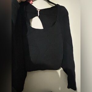 Free people open back sweater